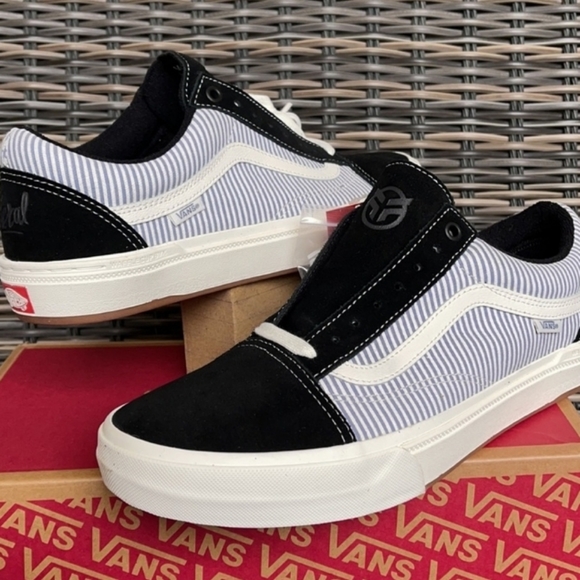 💎 HP 💎 Vans BMX Old Skool PinStripe Skateboard Shoes size 7.5 Men/9 Women - Picture 8 of 9
